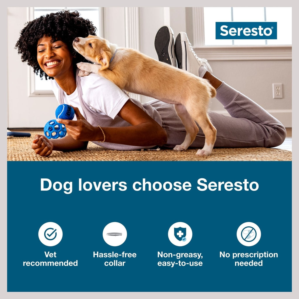 Seresto Flea & Tick Collar for Dogs, over 18-lbs, 1 Collar (8-mos. supply)