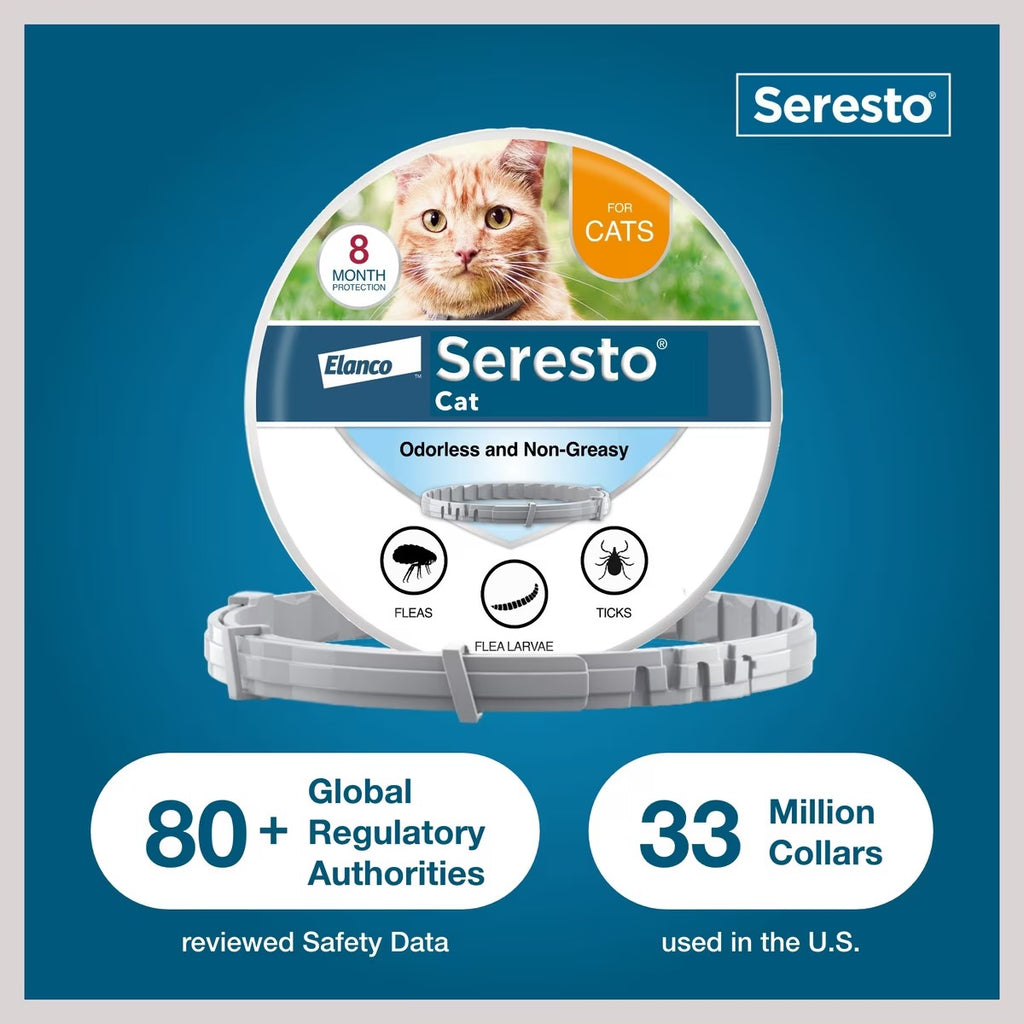 Seresto Flea & Tick Collar for Cats, 1 Collar (8-mos. supply)